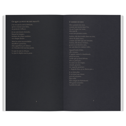 Ce que la nuit ne dit pas Collection of Poems
